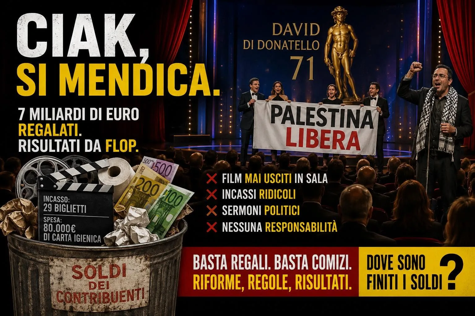 CIAK, SI MENDICA (A SPESE TUE)