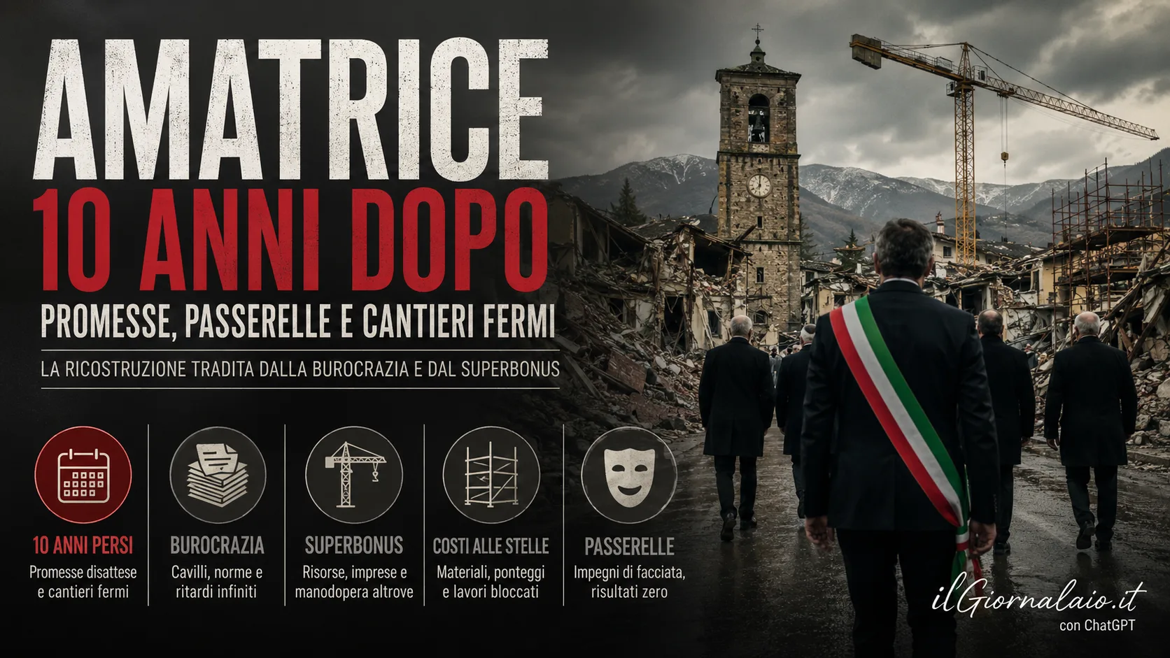 Dieci anni di passerelle: come la burocrazia ha affossato Amatrice