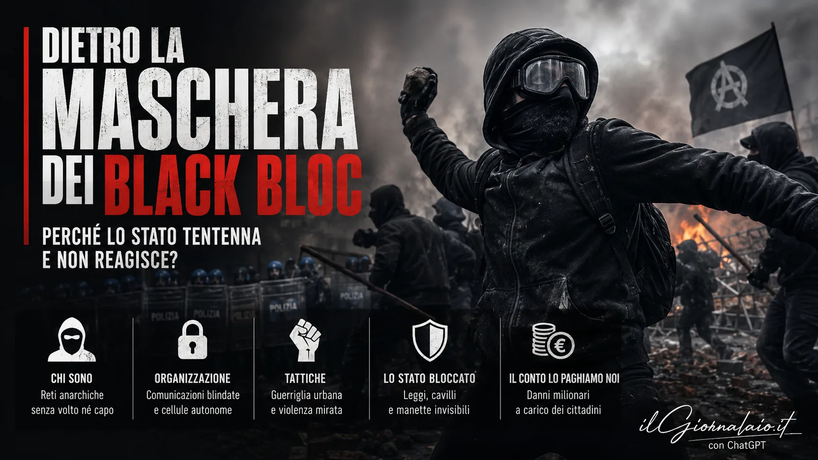 Dietro la maschera dei Black Bloc: perché lo Stato tentenna e non reagisce?