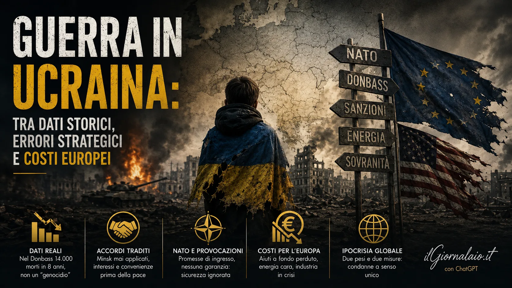 Guerra in Ucraina: tra dati storici, errori strategici e costi europei