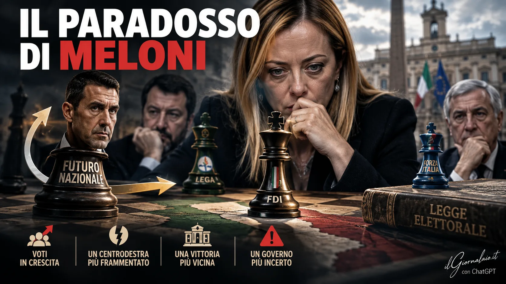 Il paradosso di Meloni: Futuro Nazionale può rafforzare la destra e contemporaneamente dividerla