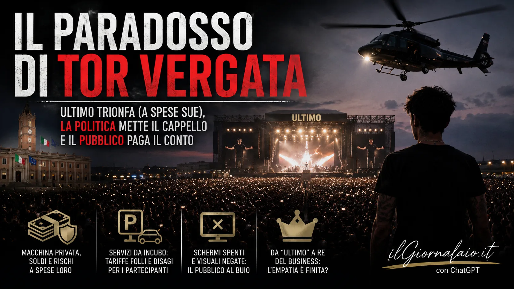 Il paradosso di Tor Vergata: Ultimo trionfa (a spese sue), il Comune si prende i meriti e il pubblico paga il conto
