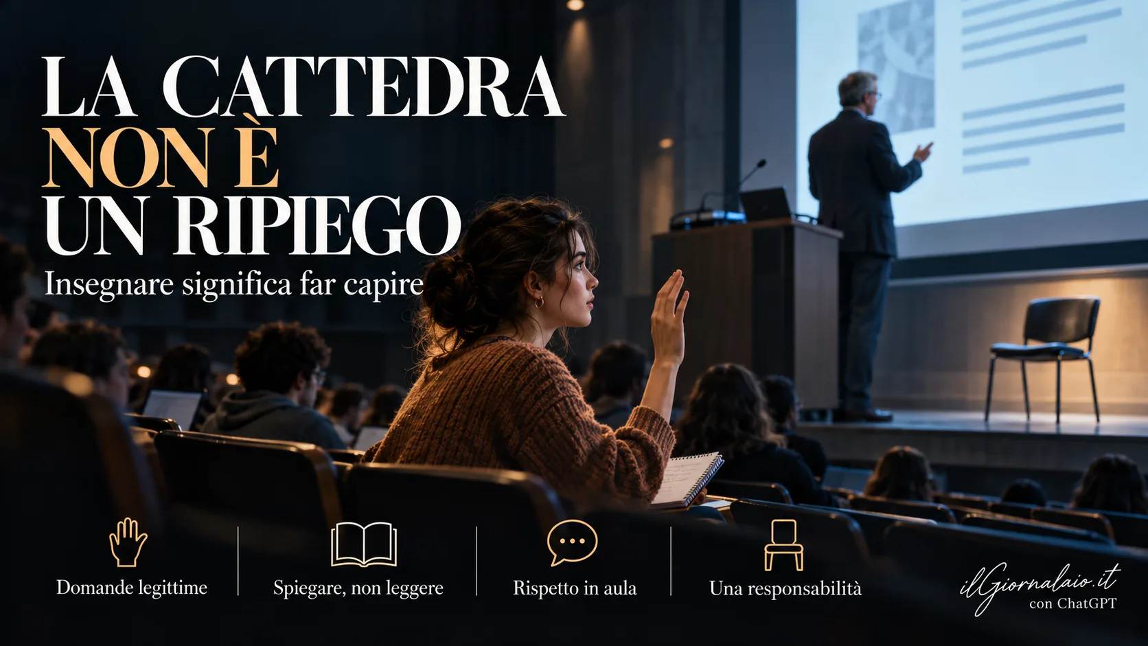 La cattedra non è un ripiego: lettera aperta a chi insegna con sufficienza