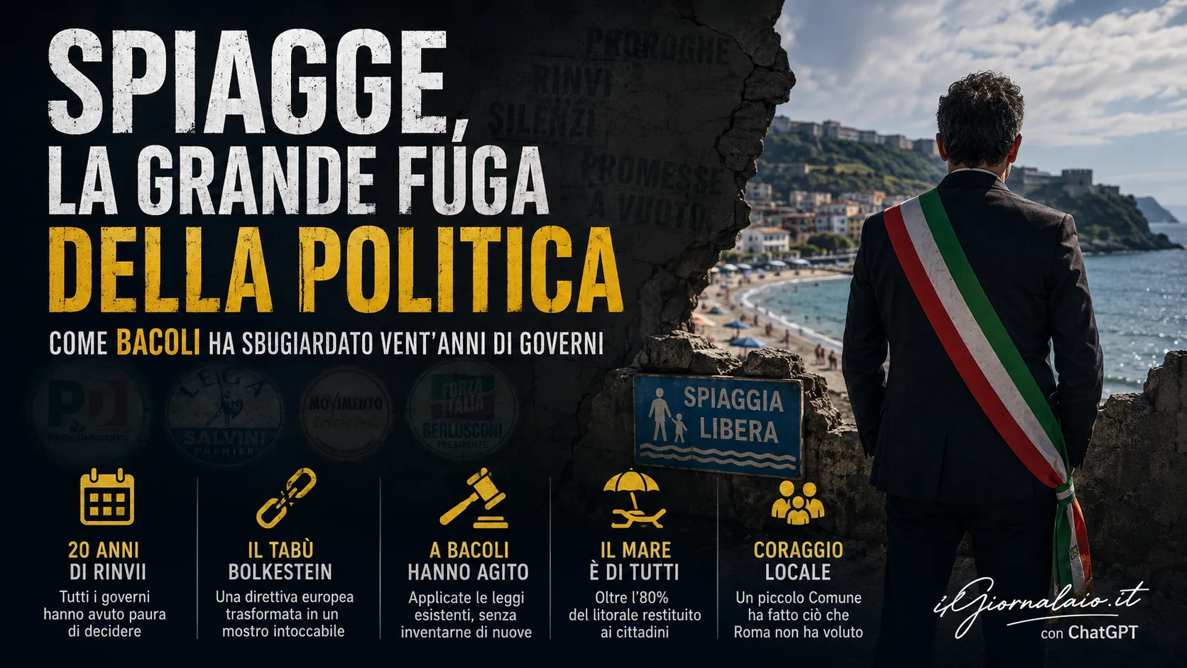 Spiagge, la grande fuga della politica: come Bacoli ha sbugiardato vent'anni di governi